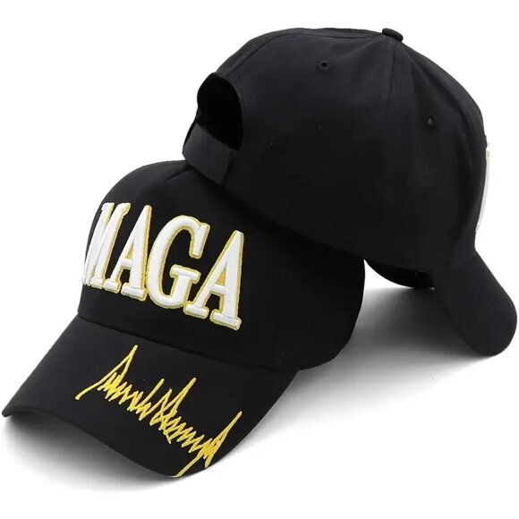 Trump Hat Make America Great Again MAGA HAT GOLD SIGNATURE NEW Design - Picture 1 of 1